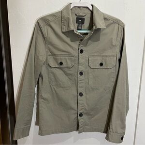 H&M Sage Green Long Sleeve Overshirt Size small